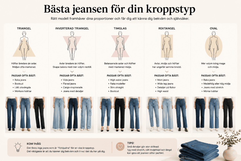 Bästa jeansen för min kroppstyp